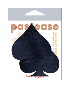 Pastease Liquid Black Spade Nipple Pasties - Captivate and Conquer