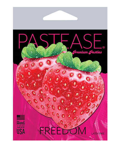 Pastease Premium Sparkly Juicy Berry Red Nipple Pasties Product Image.