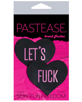 Let's Fuck Hearts Black Pastease: atrevido, atrevido, premium - Featured Product Image