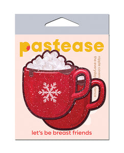 Pastease Holiday Hot Cocoa Nipple Pasties - Red/White