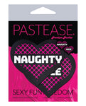"Black/Pink Naughty & Nice Hearts Pastease - Premium Quality, One Size Fits Most"