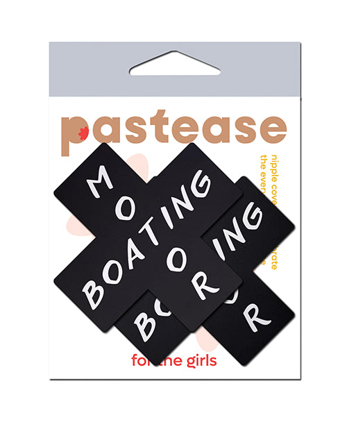 Pastease Motor Boating Plus X - Black/White O/S: Waterproof Nautical Pasties - featured product image.