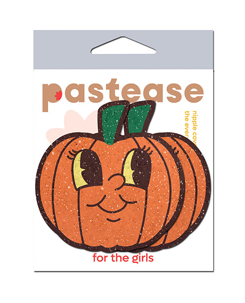 Halloween Pumpkin Glittery Velvet Pastease Product Image.