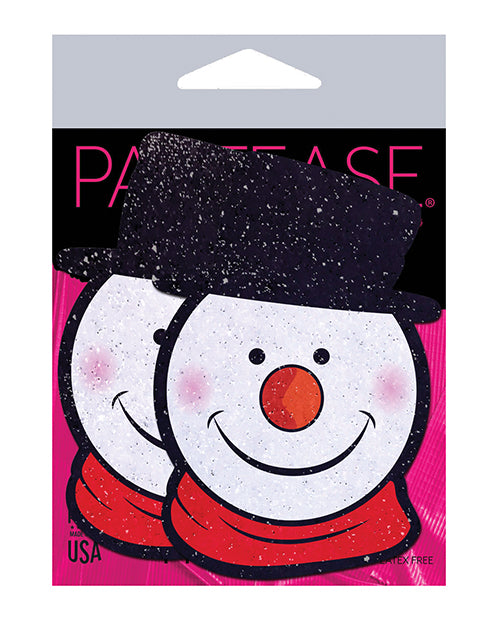 Pasteles de pezón de muñeco de nieve 🎄 Hechos a mano en EE. UU. 🇺🇸 Adhesivo sin látex 💧 Diseño festivo festivo ⛄ - featured product image.