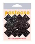 Pastease Premium Petites Sparkle Plus X Black Nipple Pasties - Pack of 2