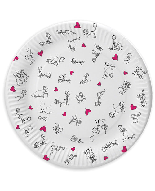 Dirty Dishes Position Plates - Set of 8: Fun & Cheeky Party Conversation Starters - featured product image.