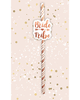 Sophisticated Bride Tribe Rose Gold Straws - Pack of 6 - Featured Product Image