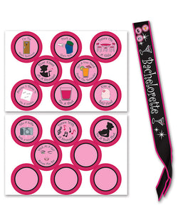 Beistle Bachelorette Sash & Stick-On Badges Set: Celebrate in Style