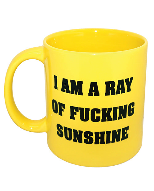 22oz Attitude Mug: I am a Ray of Sunshine - Yellow Product Image.