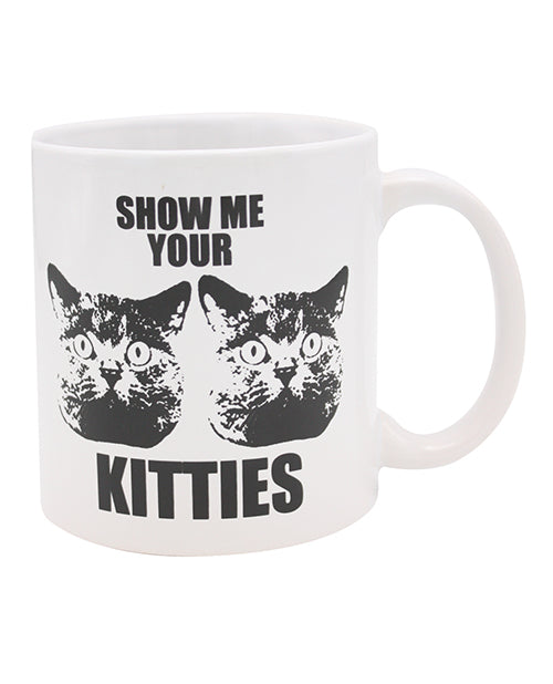 Taza para amantes de los gatos descarados Show Me Your Kitties - 22 oz Product Image.