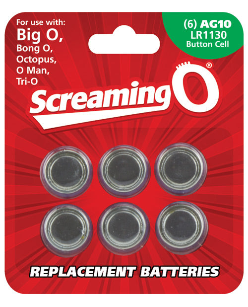 Pilas Screaming O AG10 - Hoja de 6 Product Image.