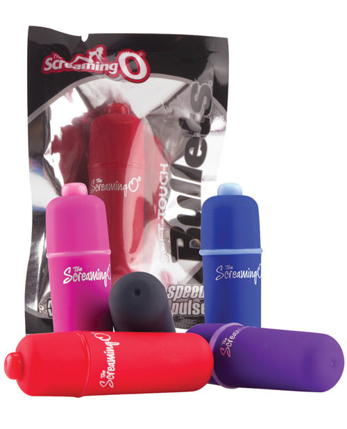 Screaming O Bala de tacto suave de 3 velocidades - Colores vivos surtidos - featured product image.