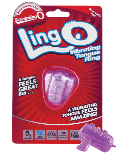 Screaming O LingO: Anillo vibrante intenso para la lengua - featured product image.