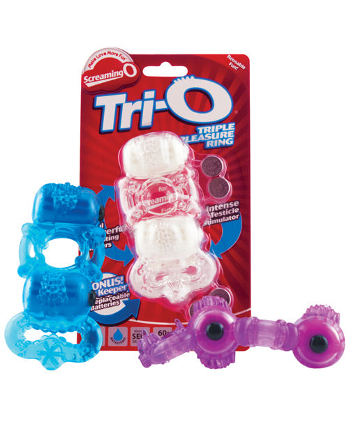 Screaming O Tri-O: Anillo para el pene de triple placer Product Image.