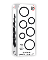 Adam & Eve Black Silicone Penis Ring Set - Ultimate Pleasure Unleashed