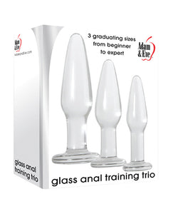 Adam & Eve Glass Anal Training Trio: Backdoor Pleasure Set