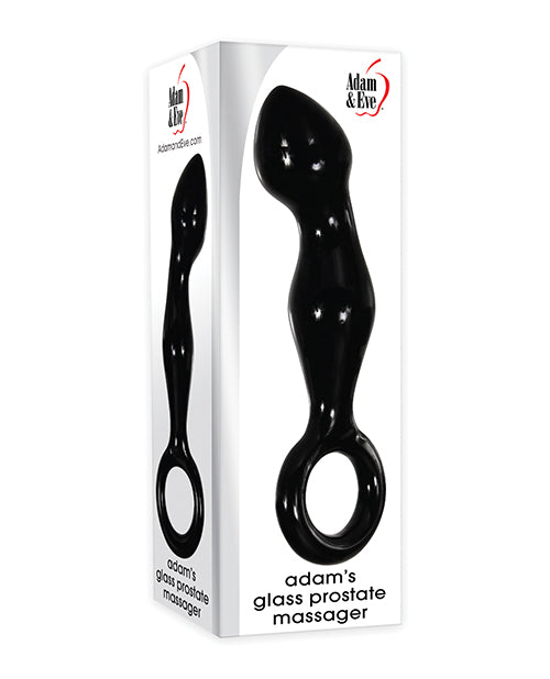 Adam & Eve Glass Prostate Massager - Black - featured product image.