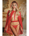 Allure Lace & Mesh Cape with Attached Waist Belt