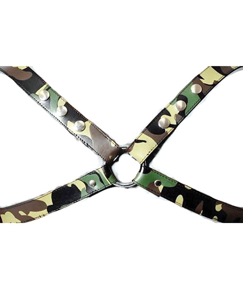 Red Leather X Harness - Camo L/XL - featured product image.