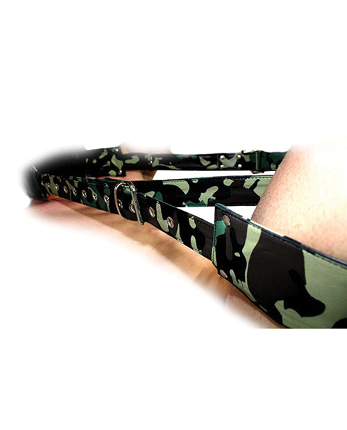 Sensual Sin Leather Camo Travel Sling: Ultimate Luxury & Comfort Product Image.