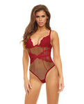 Bombshell Boudoir Lace & Mesh Peek-A-Boo Wire Teddy