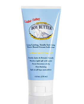 Tubo de lubricante Boy Butter H2O - 6 oz: fórmula lujosa de vitamina E y manteca de karité - Featured Product Image