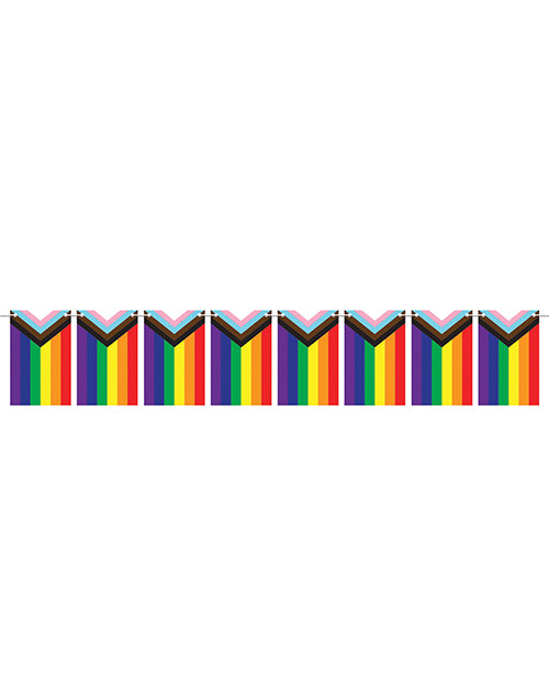 Beistle Pride Flag Pennant Streamer Product Image.
