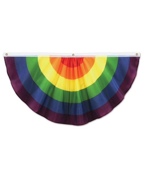 Beistle Creations Rainbow Fabric Bunting: Whimsical Décor for Your Celebrations Product Image.