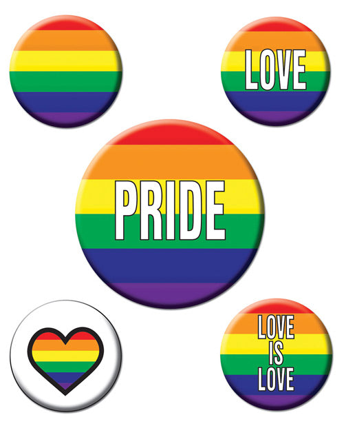 Shop for the Rainbow Pride Party Buttons Set at My Ruby Lips