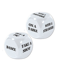 21st Birthday Decision Dice Game by Beistle - A Celebration of Fun and Laughter centered on a white background - featured product image.