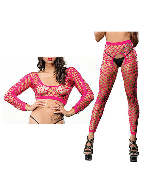 Shop for the Naughty Girl Crotchless Mesh Leggings at My Ruby Lips