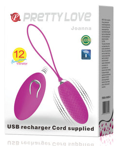 Pretty Love Joanna 12 Powerful Vibration Egg in Fuchsia
