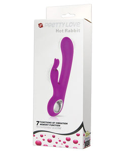 Pretty Love Hot Rabbit - 7 Function Fuchsia Dual Stimulation Vibrator