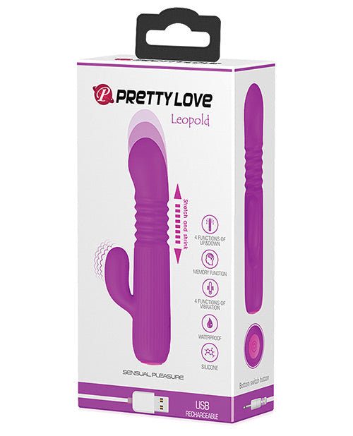 Pretty Love Leopold 迷你推進器 - 紫紅色：終極快樂組合 Product Image.