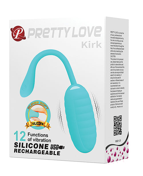 Pretty Love Kirk Remote Control Vibrating Egg - Turquoise - featured product image.