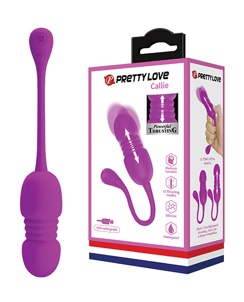 Pretty Love Callie Thrusting Egg: 12 Vibration Settings, Memory Function, Rechargeable - featured product image.