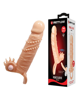 Pretty Love Connor 6.7" Vibrating Penis Sleeve - Ivory - Featured Product Image