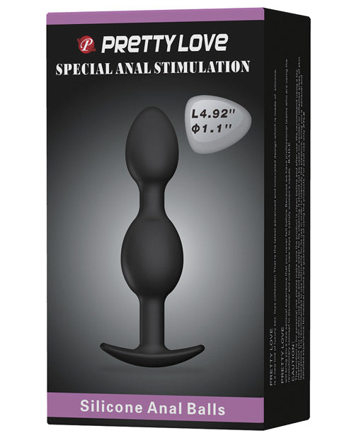 Pretty Love Plug Anal de Silicona con Bola - featured product image.