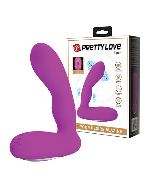 Pretty Love Piper Double Pulsation Vibe - Fuchsia - featured product image.