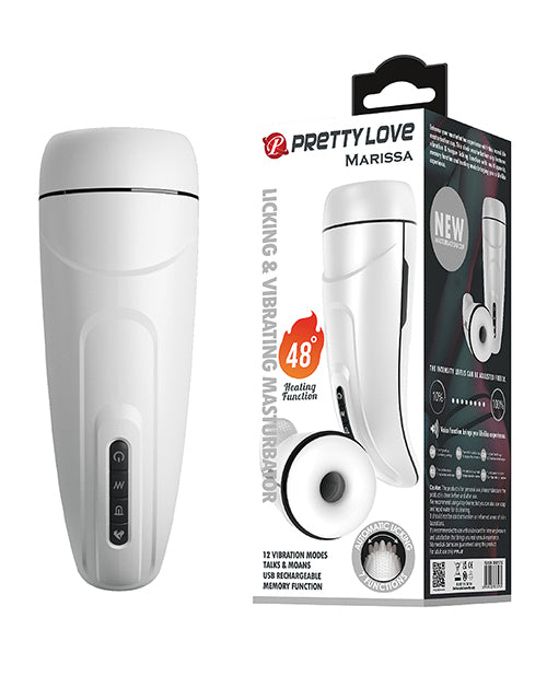 Pretty Love Marissa Masturbador Vibrador y Lamido - Blanco Product Image.