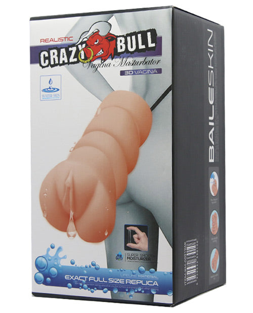 Crazy Bull 逼真陰道自慰器套 - 象牙色 - featured product image.