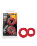 Blush Stay Hard Donut Rings - Passionate Red Delight (Pack of 2)