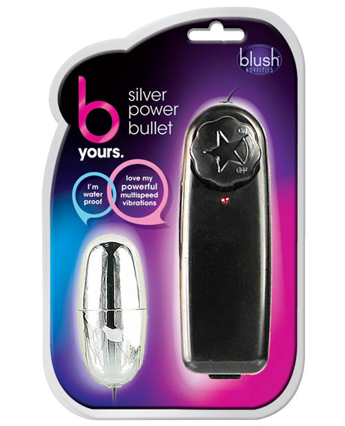 Blush B Yours Silver Power Bullet: Intense Clitoral Stimulation Product Image.