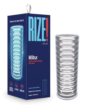 Blush Rize Ribz - Clear: Glow-in-the-Dark Stroker - Featured Product Image