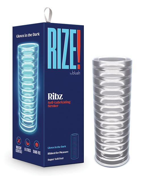 Blush Rize Ribz - Clear: Stroker que brilla en la oscuridad - featured product image.