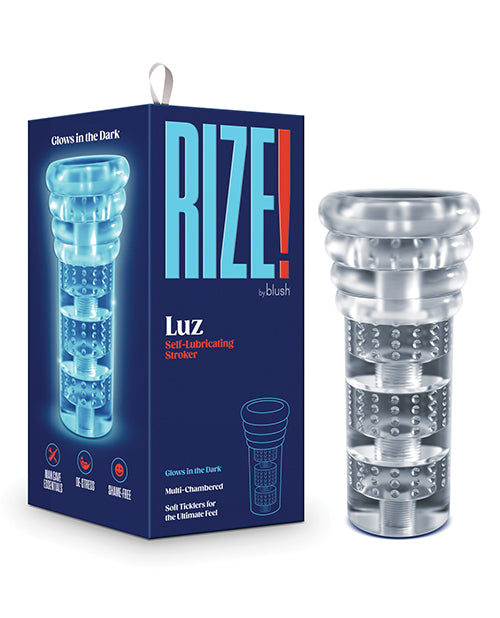 Blush Rize Luz - Stroker autolubricante que brilla en la oscuridad Product Image.