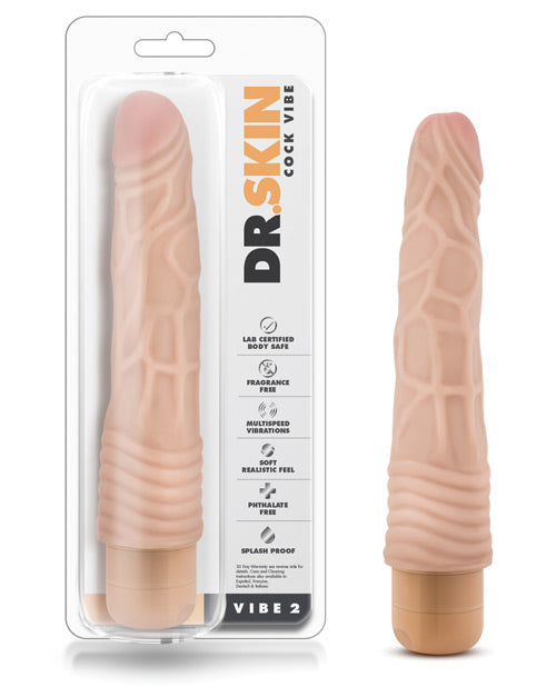 Dr. Skin Vibe #2：逼真的米色振動器 Product Image.