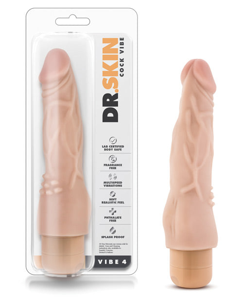 Dr. Skin Vibe #4 - Beige: Realistic 8-Inch Vibrator with Adjustable Multi-Speed Vibrations - featured product image.