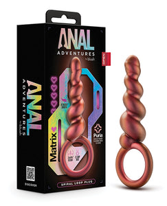 Blush Copper Spiral Loop Anal Plug