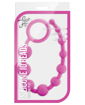 Blush Luxe Silicone Anal Beads - 10 Graduated Beads - Featured Product Image